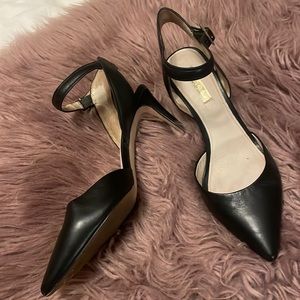 Louise et cie black ankle wrap micro heel